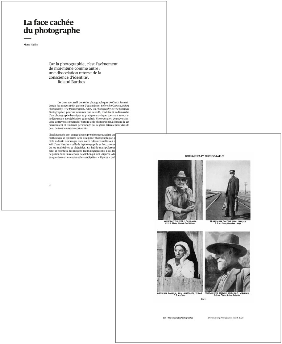 Devenir la photographie. Chuck Samuels — Expression, Plein Sud, Kerber— 2020