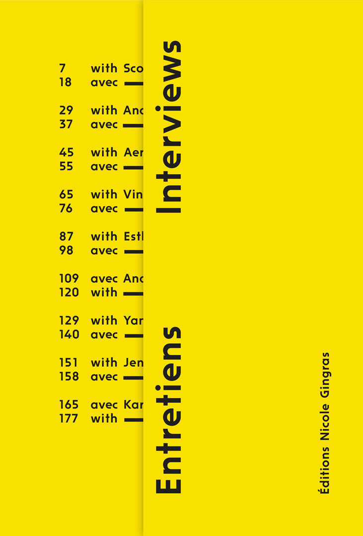 9 Entretiens — Éditions Nicole Gingras — 2024